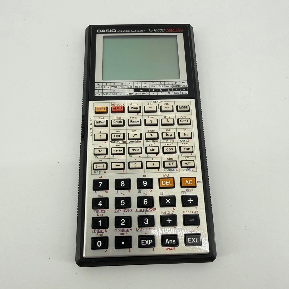 Casio fx-7000G Scientific Graphics Calculator Vintage Made in Japan Black Silver